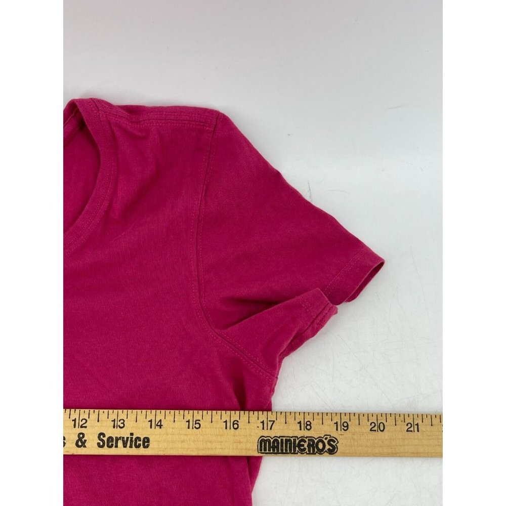 Life is Good Wine Glass Pink Short Sleeve Graphic Print T Shirt Tee Size Small - Picture 10 of 12
